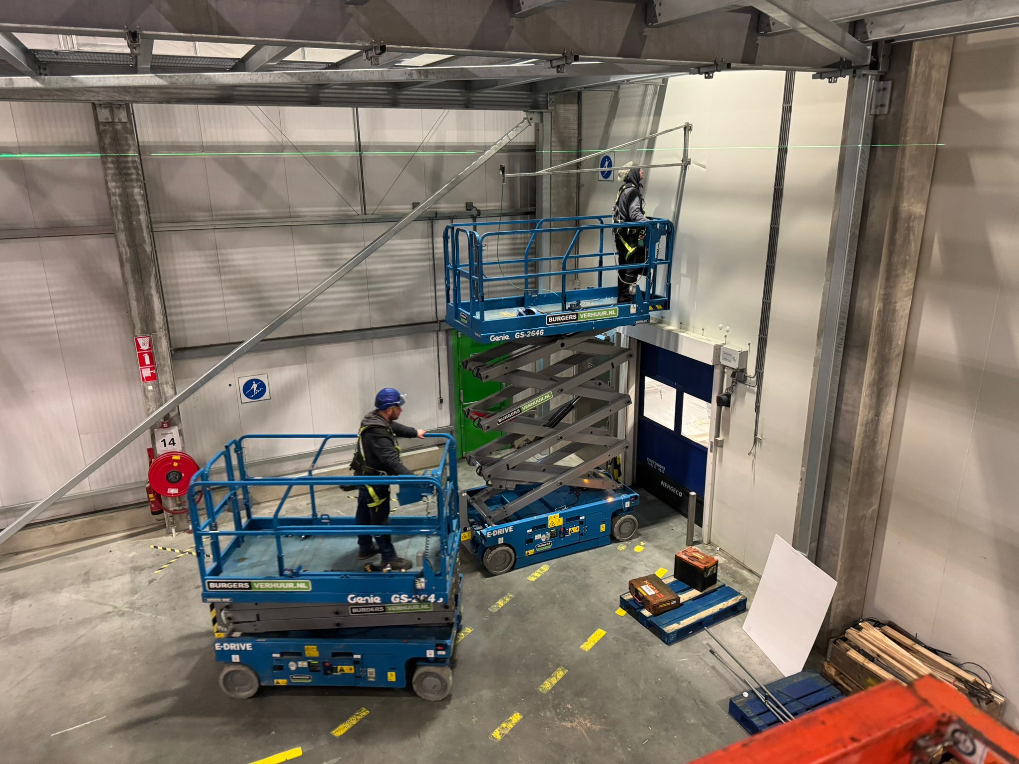 Installing a high wall